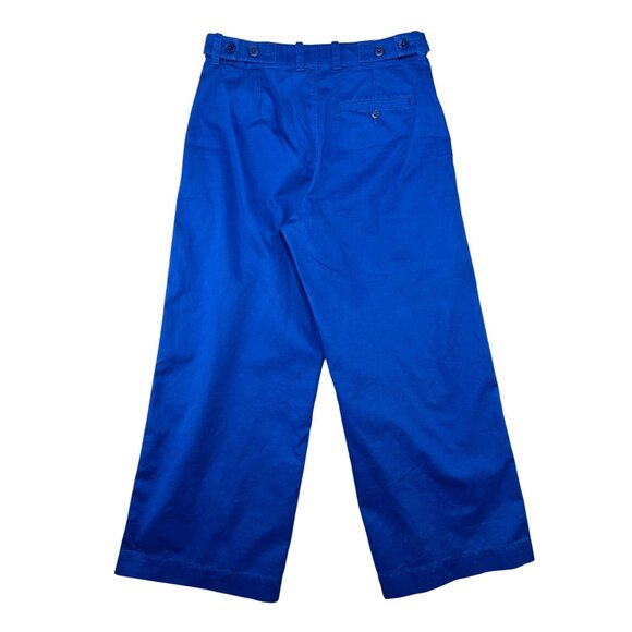 Madewell Womens Coloriche Blue High-Waisted Wide-Leg Linen Blend Pants Size 8 - Picture 4 of 15